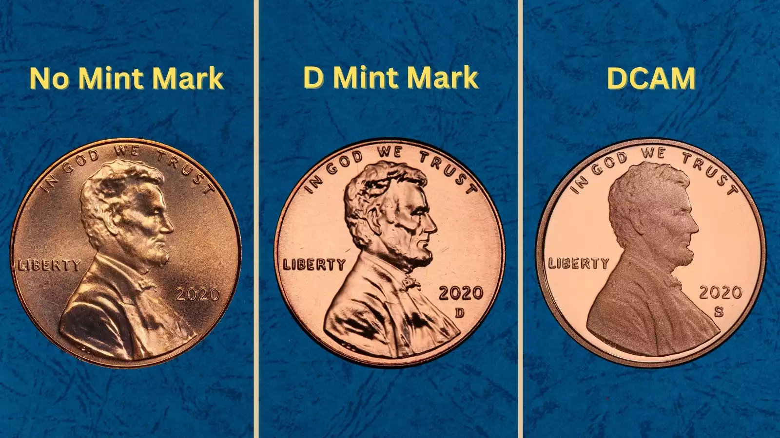 2020 Lincoln Shield cents from Philadelphia and Denver mints shown together in mint condition